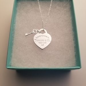 Heart Tag with Key Necklace